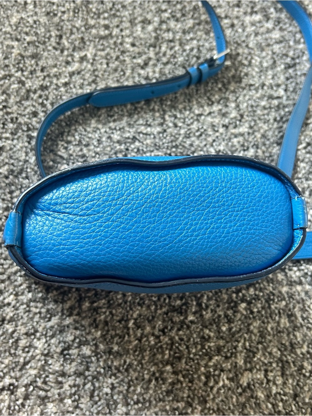 Coach Addie Crossbody, Blue Pebble Leather Turn-Lock - Picture 4 of 9